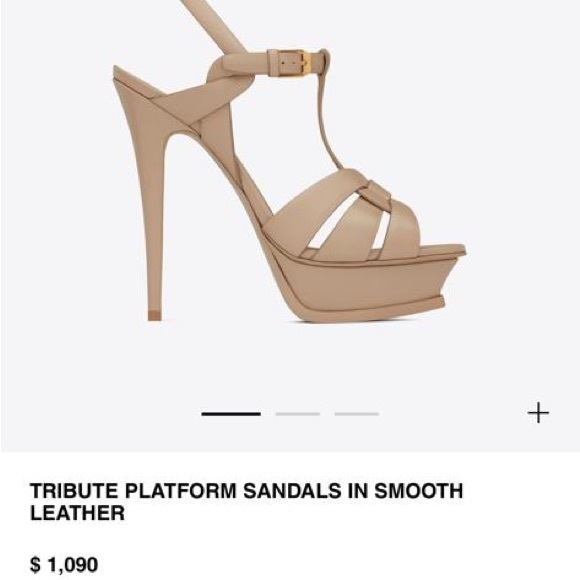 YSL Patent Leather T-strap heels -Tan 42 EU - Picture 7 of 7